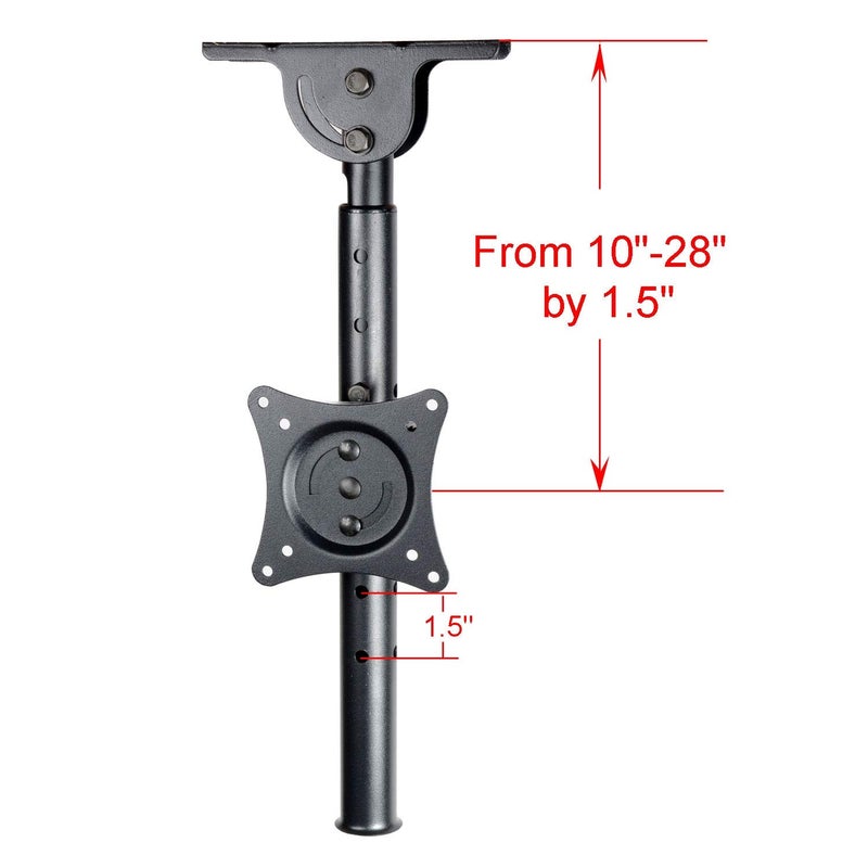 VideoSecu ML405B2 LCD LED UHD Monitor TV Ceiling Mount for Most 19 22 23 24 26 27 28 29 32 39 42 Flat Panel Display with VESA100x100, 75x75, Fit Flat and vaulted Ceiling M0B - Image 1
